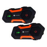 Intercomunicador Bluetooth P/bici Fox Bikes V3 Plus- Pack X2