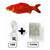 Juguete Pez Con Movimientos Reales Para Gatos+ Usb + Catnip