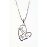 Collar Corazón En Acero Quirúrgico 316l 