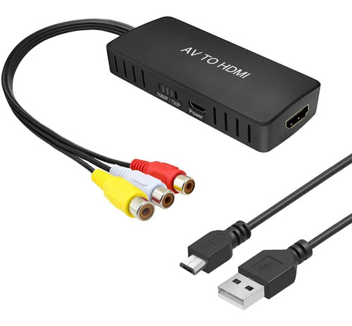 Convertidor Rca A Hdmi Convertidor Av A Hdmi Adaptador Co...