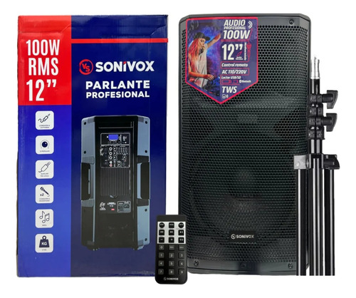 Cabina Activa Sonivox Vs-ac312nb Bluetooth Usb 100 Watts Rms