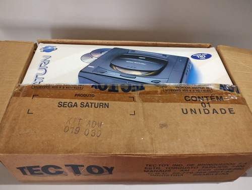 Sega Saturno Long Box Completo Com Nota Fiscal Tectoy Raro