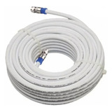 Cabo Antena Branco 2 Mts Coaxial Rg6 Tv Pronto C/ Conector