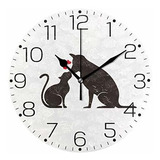 Reloj De Pared De Animales Con Silueta De Perro Y Gato ...