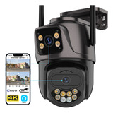 Cámara De Seguridad Exterior Wifi Cctv 4k 8mp Doble Lente