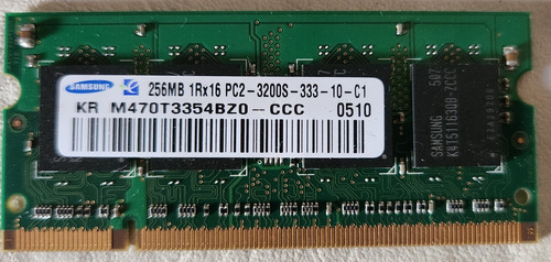 Memoria Samsung Ddr2 256mb 400mhz Original(m470t3354bz0-ccc)