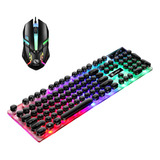 Gtx300 Punk Retro Keyboard Mouse Retrolight Game E-sports Su