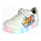 Tenis Blancos Paw Patrol Infantil Luces Led