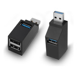 Hatmini Concentrador Usb De 3 Puertos, Adaptador De Expansio