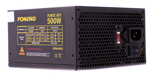 Fonte 500w Atx Para Pc Super Silenciosa