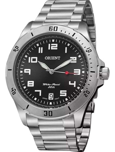Relógio Orient Masculino Prateado Mbss1155ap Pronta Entrega