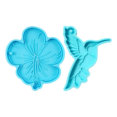 Llavero Artesanal De Resina Con Forma De Colibrí Con Forma D