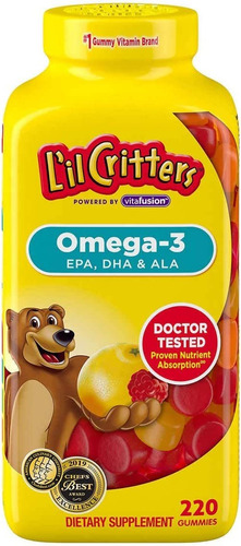 Ômega 3 Infantil Lil Critters 220 Gominha Importado