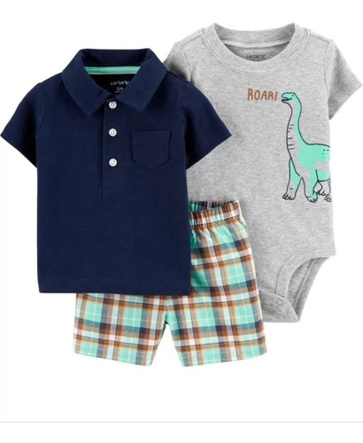 Carter´s! Conjunto De 3 Piezas Dinosaur