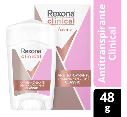 Rexona Desodorante En Barra Clinical Crema Classic 48 Gr