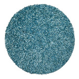 Aqua Brillo Peluda Alfombra Redonda 2 X2