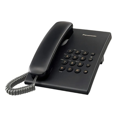 Teléfono Panasonic De mesa KX-TS500 fijo - color negro | Meses sin interés