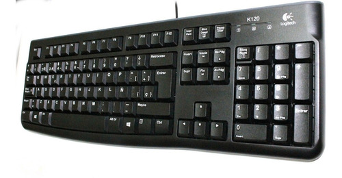 Teclado Logitech Usb K120 Paral Pc Negro Español Ñ