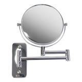 Espelho De Aumento Zoom 5x 6' Barbear Maquiar Dupla Face