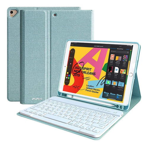 Funda Con Teclado Mmk / Para iPad 10.2 -10.5 / Blue