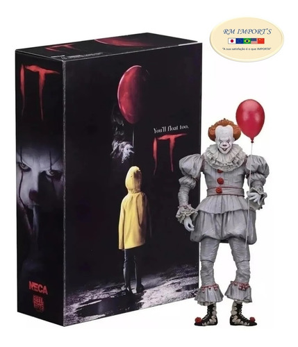 Pennywise Neca - Boneco Palhaço It A Coisa Stephen King 19cm