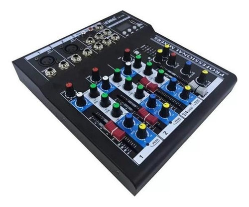 Mesa De Som 4 Canais Bluetooth Mixer Player Usb Le-708