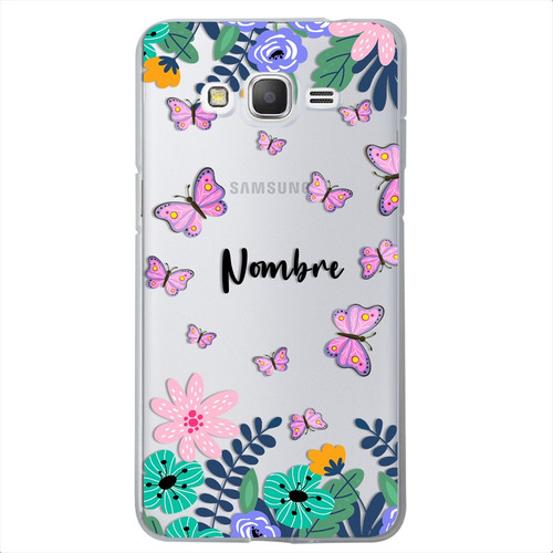 Funda Para Samsung Galaxy Mariposas Personalizada Con Nombre