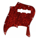 Protector De Púas Red Turtle Para Fender Jazz Bass De 3 Capa