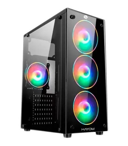 Gabinete Gamer 4 Rgb Led Fans Cooler Vidro Temperado Lateral