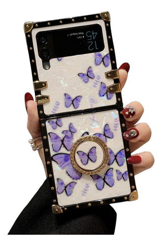 Para Samsung Z Flip 4/z Flip 3 Funda Mariposa Colores Madam