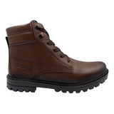 Bota Coturno Marrom Masculino Pegada Couro Legitimo Conforto