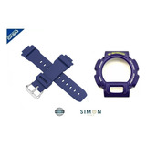 Kit Bezel E Pulseira Azul Casio Dw-9052 Dw-9050 Original Nf