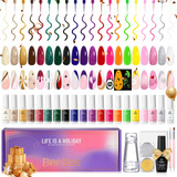 Juego De Esmaltes De Gel 21 Colores Diseño Clasico Manicura