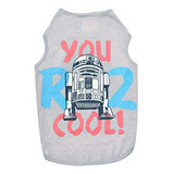 Camiseta Sin Mangas Para Perros Star Wars You R2 Cool Grey