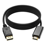 Cable Conversor De Displayport A Hdmi 1.8 Metros Uhd 4k X 2k