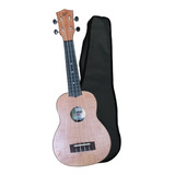 Ukulele Soprano 21 - Winner C/ Capa - Preto Flamed Okume Abs