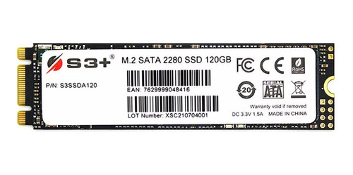 Ssd M.2 120gb S3+ Sata  Leitura 550mbs