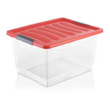 Organizador Plastico Con Tapa 12 Lts Varios Colores Guardado