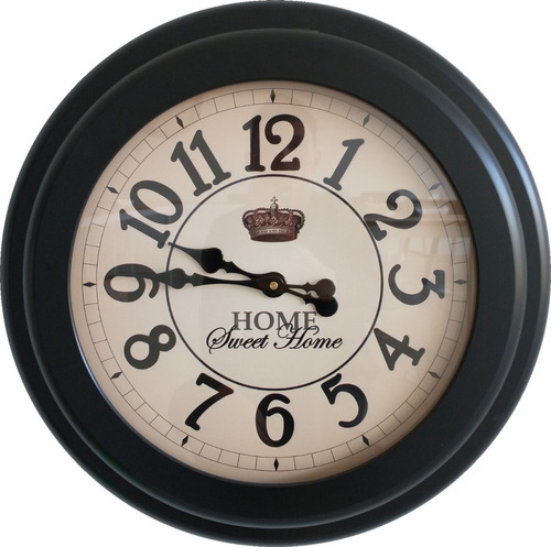 Reloj De Pared Home Sweet Home Vintage 50 Cm Grande Moderno