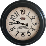 Reloj De Pared Home Sweet Home Vintage 50 Cm Grande Moderno