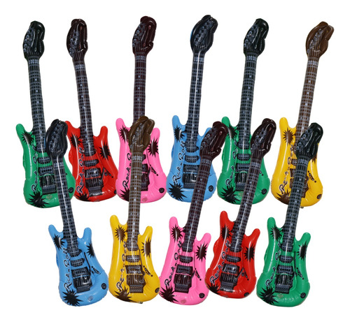 25 Guitarras Inflables 50 Cm Instrumento Musical Batucada