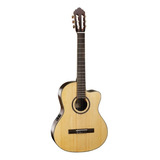 Guitarra Electroacústica Cort Ac160cf Para Diestros Natural Merbau Brillante