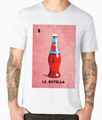 Playeras Cleen Alexer Loteria La Botella Mod 68