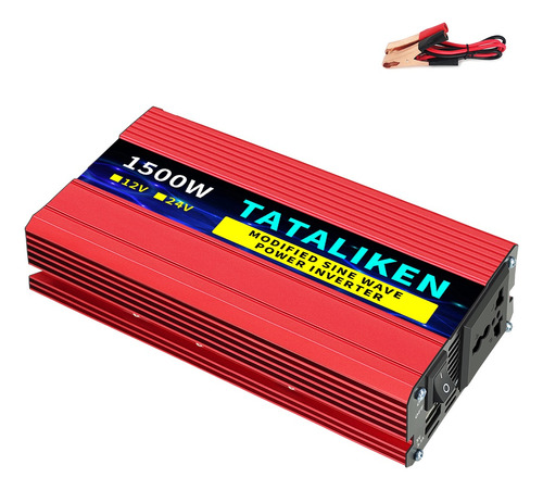 Inversor De Corriente Coche Portátil 12v/220v50hz 1500w Auto