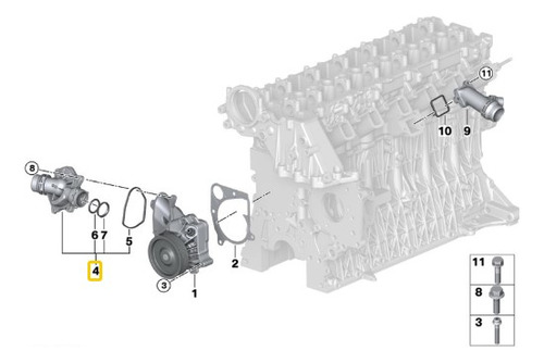 Termostato Para Bmw Serie 3 E90 Lci 325d M57n2 Foto 2