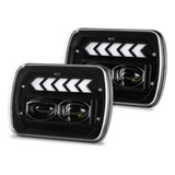 1 Par 5x7 6x7 H4 Led Faros Flecha Ámbar Jeep Cherokee Yj Xj