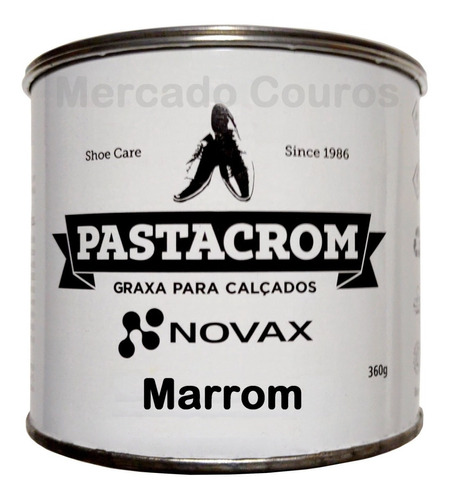 Graxa Para Sapato Profissional Premium Pastacrom Novax 360gr