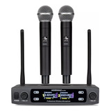 Micrófonos Inalámbricos De Gochanmi V200 Uhf Mano 2 Canales