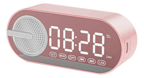 Altavoz Portátil Y Con Reloj Digital, Bluetooth, Carga Usb
