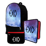 Mochila+ Funda Carpeta+ Cartu De Exo K-pop #430